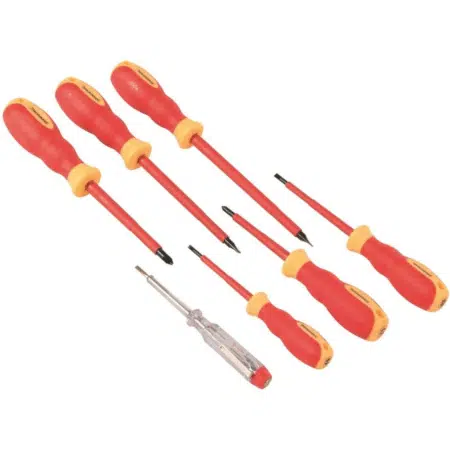 Silverline 928227 VDE Electricians Screwdriver Set 7 Piece