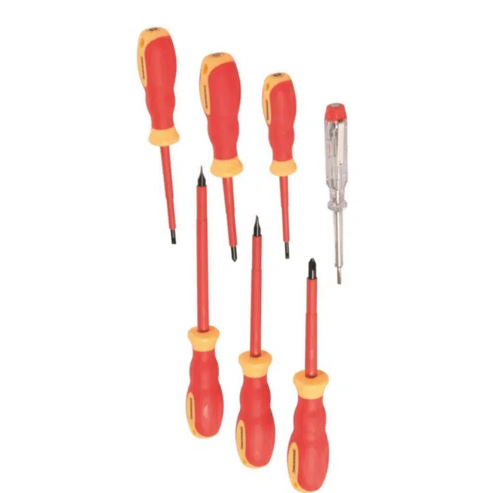 Silverline 928227 VDE Electricians Screwdriver Set 7 Piece