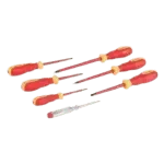 Silverline 928227 VDE Electricians Screwdriver Set 7 Piece