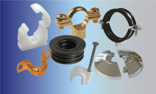 Assorted pipe clips