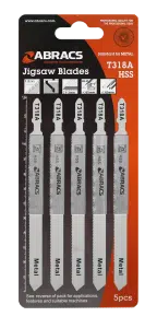 Abracs Metal Cutting Jigsaw Blades Pack of 5