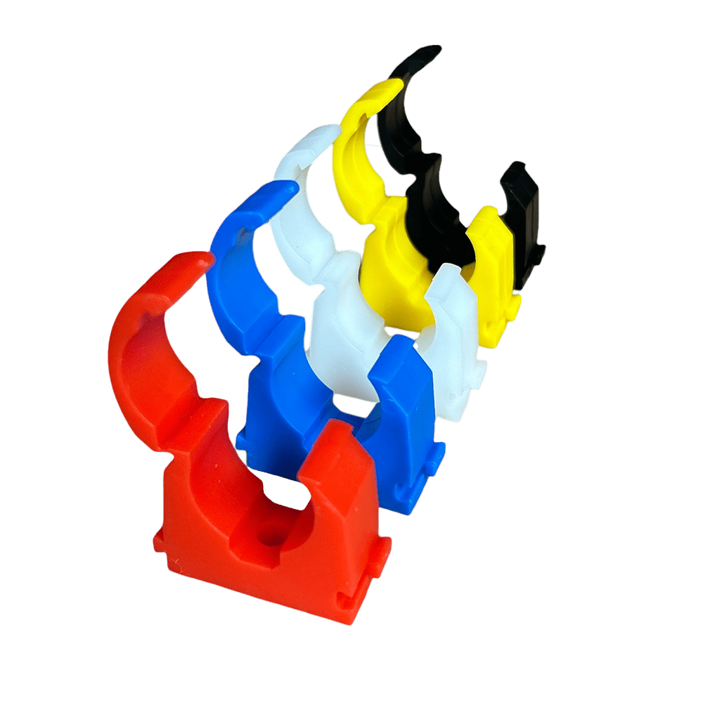 FM Products Mixed colour Clip Link Single Pipe Clips