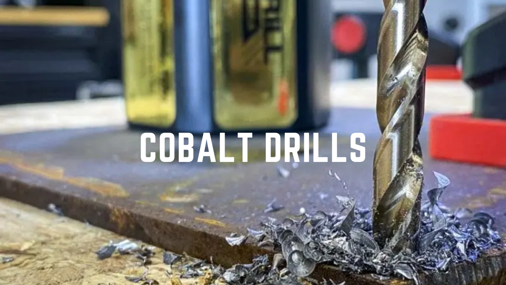 Cobalt Drills bit being used to drill holes