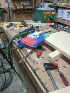 Tools on a bench