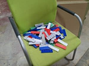 Plastic packers on a chair