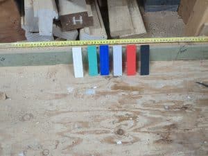 Flat Packers Plastic on a bench