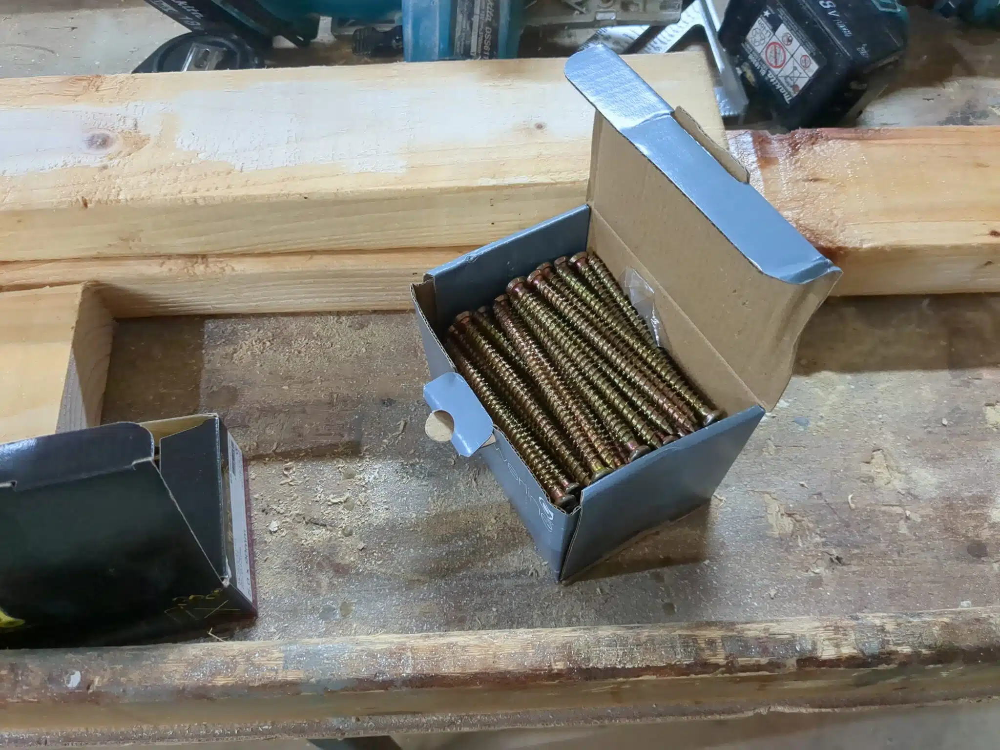 Concrete Masonry Screws box on bench