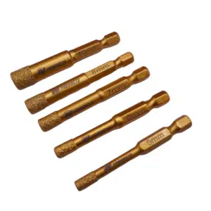 Fm Products 5 Piece Bit Set - Fm Products Gold Range Wax filled tile drill set