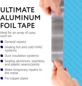 Tickitape Aluminium Foil Tape with Backing 40 Micron - 48mm x 45m - Image 2
