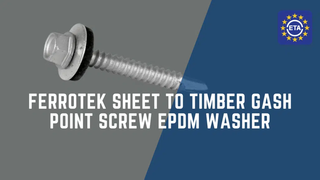 Ferrotek Sheet to Timber Gash Point Screw EPDM Washer