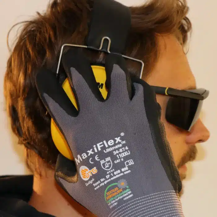 ATG Maxiflex Ultimte Gloves being worn