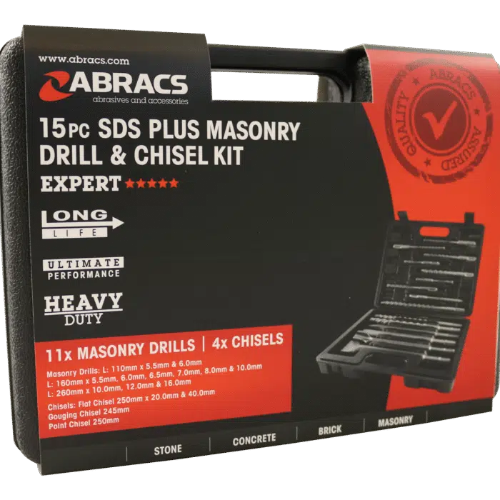 15 Pc SDS Plus Masonry Drill & Chisel Set Range Expert.1