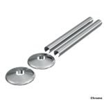 Radiator Pipe Cover and Tail Clips Chrome