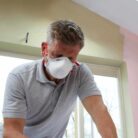 Dust Mask FFp3 Being worn