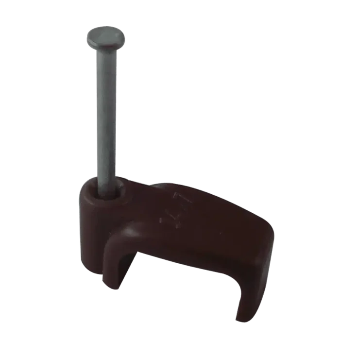 Twin and earth cable clip brown Twin and earth cable clip brown