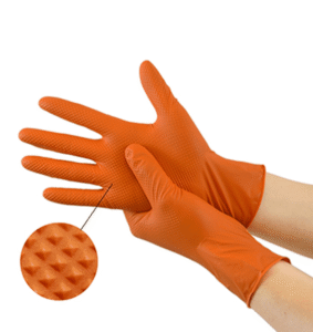 Diamond Grip Nitrile Gloves Heavy Duty 9.0G close up