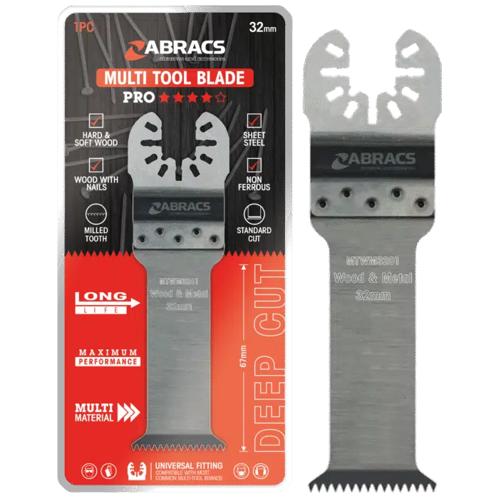 abracs 32mm Deep Cut Pack and Blade wood and metal MTWM3201
