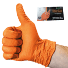 Diamond Grip Nitrile Gloves and box