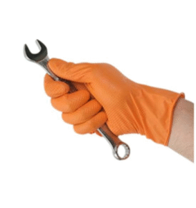 Diamond Grip Nitrile Gloves holding spanner