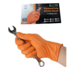 Diamond Grip Nitrile Gloves and box