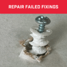 Failed Plasterboard fixing